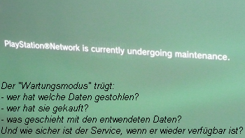 Nicht verfügbar: Das PlayStation Network.